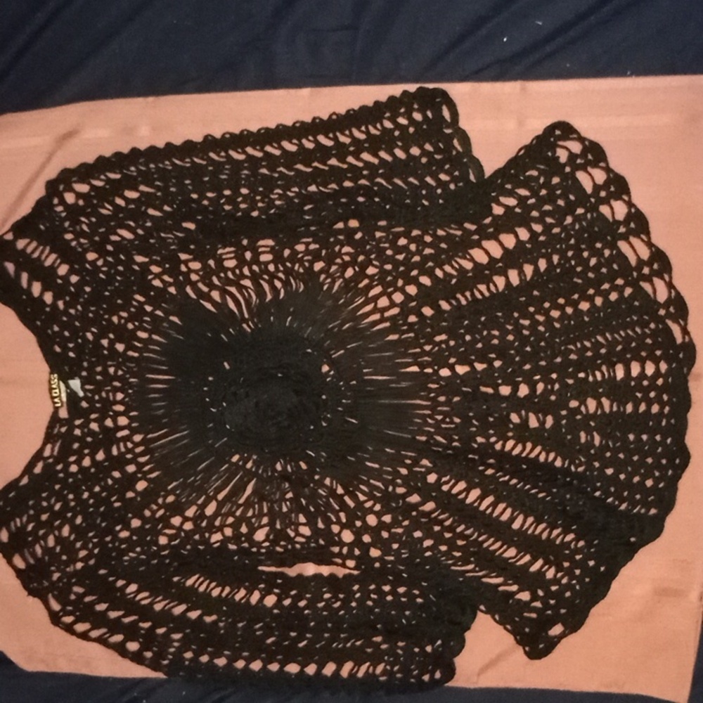 LA Class Black Crochet Top